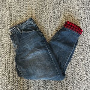 Eddie Bauer flannel lines jeans